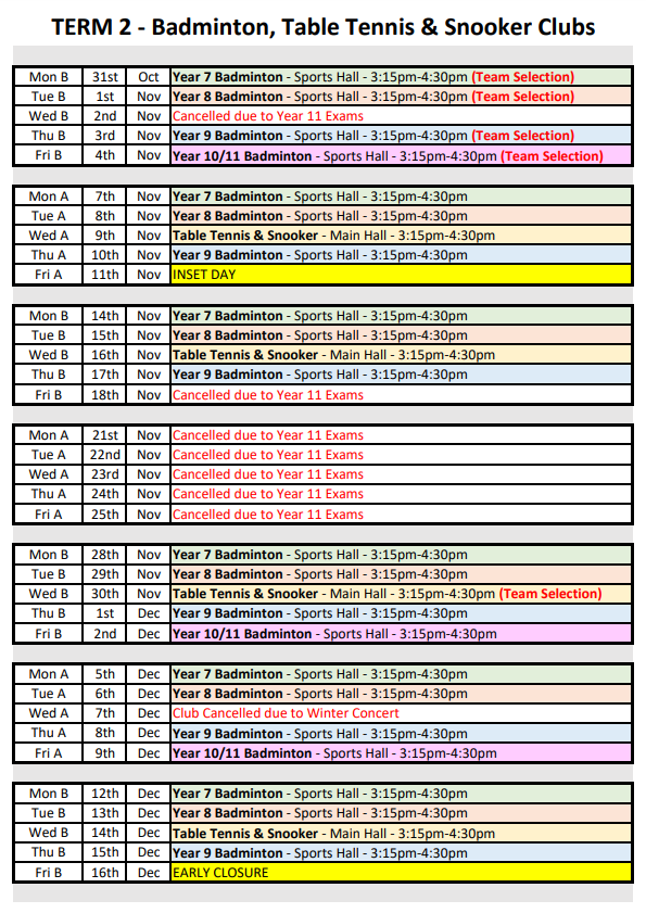 Clubs Update Term 2 2022