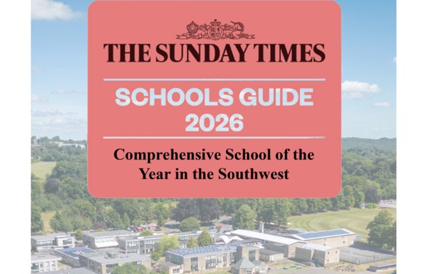 The Sunday Times - COMPREHENSIVE SCHOOL OF THE YEAR IN THE SOUTHWEST