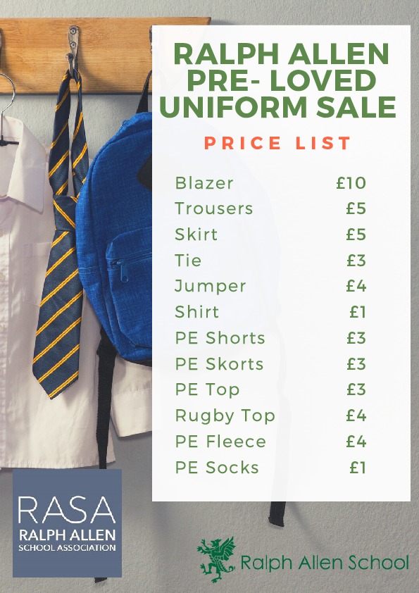 RALPH ALLEN SCHOOL UNIFORM Jun 22 PRICE LIST